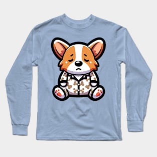 sleepy corgi Long Sleeve T-Shirt